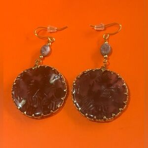 Fashion jewelry stainless steel shell teardrop earrings